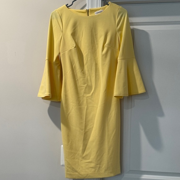 Calvin Klein Dresses & Skirts - Calvin Klein Yellow Long Sleeve Dress